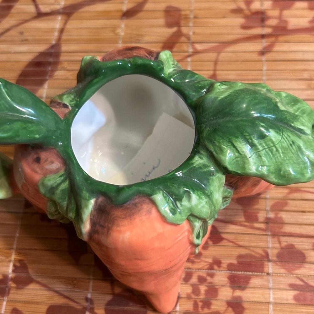 VintageTeapot Hand Painted Carrots 🥕 Teapots so Beautiful - Picture 6 of 13